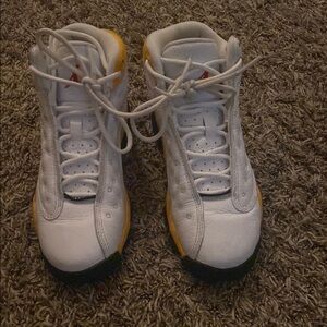 Jordan 13 - Kids - SIZE 2.5- White and Yellow Sneakers